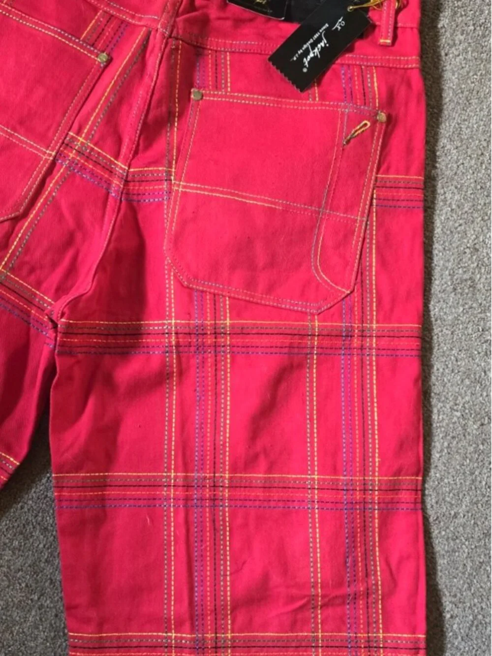 Vintage OX Jackpot Red Denim Size 40 Shorts Grunge Skater Y2K Street Urban NEW!!